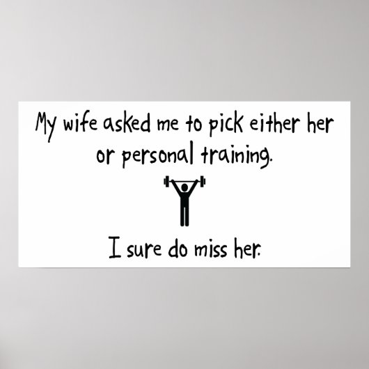 Pick Wife of Personal Training Poster (Voorkant)