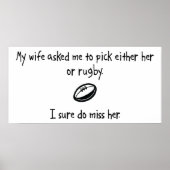 Pick Wife of Rugby Poster (Voorkant)
