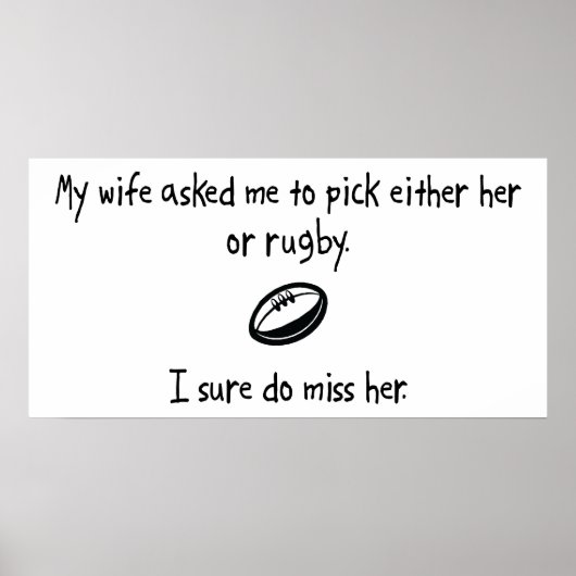 Pick Wife of Rugby Poster (Voorkant)
