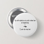 Pick Wife of Skydiving Ronde Button 5,7 Cm (Voorkant /achterkant)