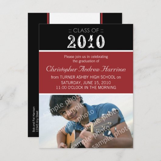 Pick-Your-Own-Color Afstuderen Briefkaart (Voorkant / Achterkant)