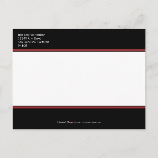 Pick-Your-Own-Color Afstuderen Briefkaart (Achterkant)