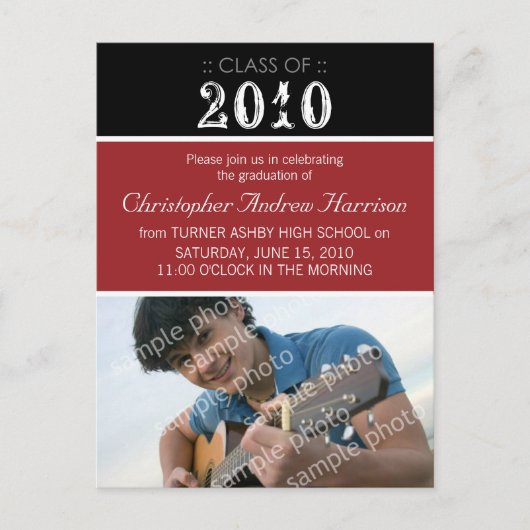 Pick-Your-Own-Color Afstuderen Briefkaart (Voorkant)