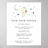 Pick Your Potion Halloween Baby Shower Drink Sign Poster (Voorkant)