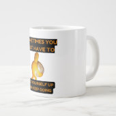 Pick yourself up and keep going specialty mug grote koffiekop (Voorkant rechts)