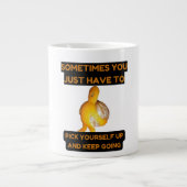 Pick yourself up and keep going specialty mug grote koffiekop (Voorkant)