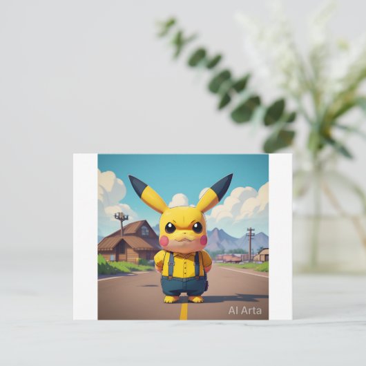 Pickachu Postkarte Briefkaart (Staand voorkant)
