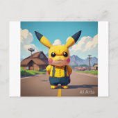 Pickachu Postkarte Briefkaart (Voorkant)
