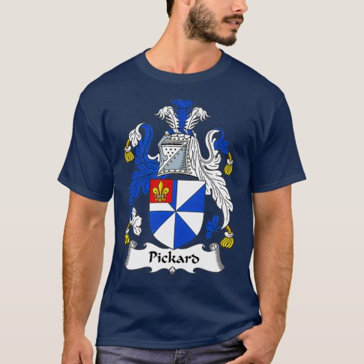 Pickard Coat of Arms Family Crest T-shirt (Voorkant)