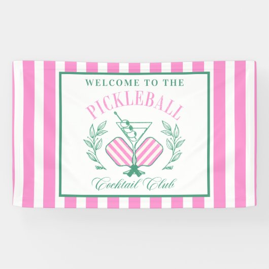 Pickball Cocktail Club | Drankjes en Drinken Spandoek (Horizontaal)