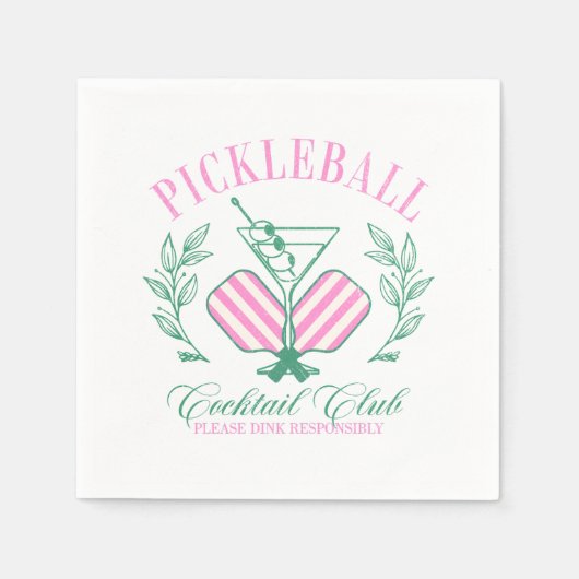 Pickball Cocktail Club Servet (Voorkant)