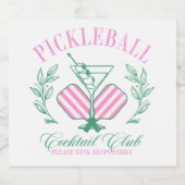 Pickball Cocktail Club Sparkling Wijnetiket (Enkel label)