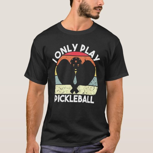 Pickball  rackets of peddels en polymeer t-shirt (Voorkant)