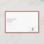 Picked Mango en Deep Blue Online Biz Logo Visitekaartje (Achterkant)