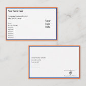 Picked Mango en Deep Blue Online Biz Logo Visitekaartje (Voorkant / Achterkant)