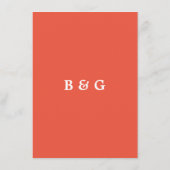 Pickelball bruiloft menu met peddel racket logo (Achterkant)