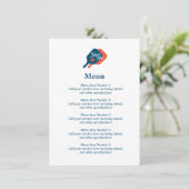 Pickelball bruiloft menu met peddel racket logo (Staand voorkant)