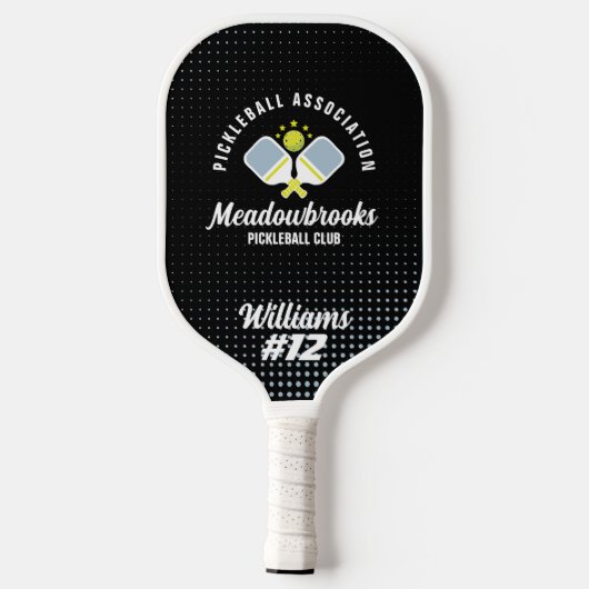 Pickelball Club Logo Aangepaste afspeelnaam en num Pickleball Paddle (Achterkant)