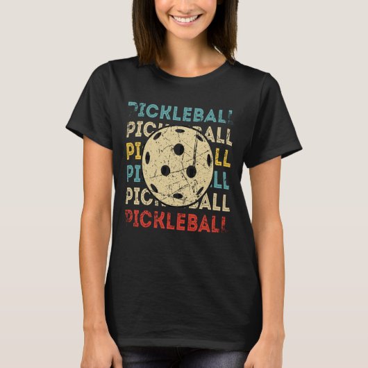 Pickelball Cool Paddle Retro T-shirt (Voorkant)
