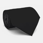 Pickelball Logo Zwart Stropdas (Opgerold)