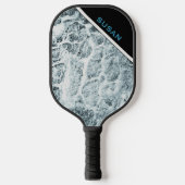 Pickelball "Wood WhiteTurquoise" Pickleball Paddle (Voorkant)