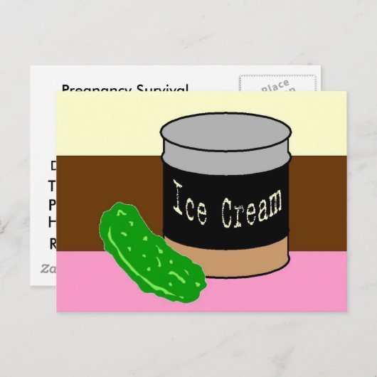 Pickels en ijs, zwangerschapsfeest uitnodiging briefkaart (Voorkant / Achterkant)