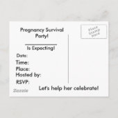 Pickels en ijs, zwangerschapsfeest uitnodiging briefkaart (Achterkant)