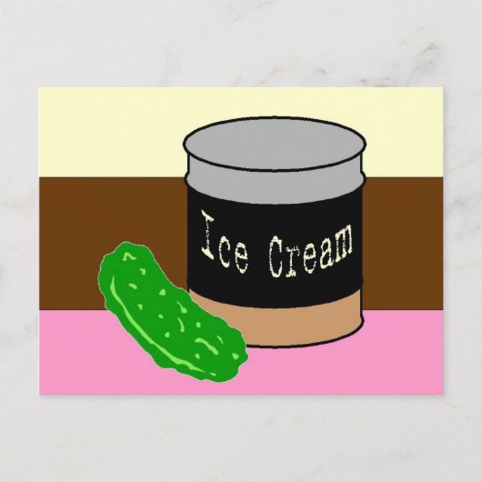 Pickels en ijs, zwangerschapsfeest uitnodiging briefkaart (Voorkant)