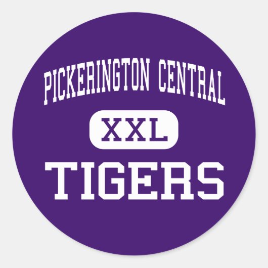 Pickerington Central - Tijgers - Pickerington Ronde Sticker (Voorkant)