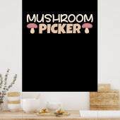 Pickers voor paddenstoelen poster (Keuken)