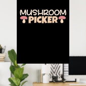 Pickers voor paddenstoelen poster (Thuiskantoor)