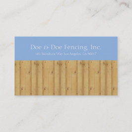 Picket Fence/Fencing Contractor Lt Blue Sky Visitekaartje
