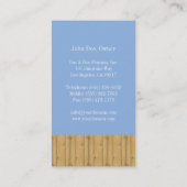 Picket Fence/Fencing Contractor Lt Blue Sky Visitekaartje (Achterkant)