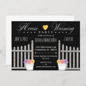 Picket Fence HouseWarming Party Uitnodiging (Voorkant / Achterkant)