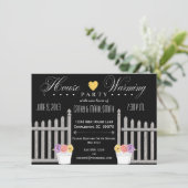 Picket Fence HouseWarming Party Uitnodiging (Staand voorkant)