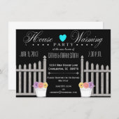 Picket Fence HouseWarming Party Uitnodiging (Voorkant / Achterkant)