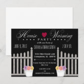 Picket Fence HouseWarming Party Uitnodiging (Voorkant / Achterkant)