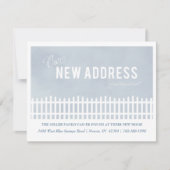 Picket Fence Moving-aankondiging Feestdagenkaart (Voorkant)