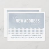 Picket Fence Moving-aankondiging Feestdagenkaart (Voorkant / Achterkant)