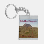 Picket Post Mountain, Superior Arizona Sleutelhanger (Voorkant Links)