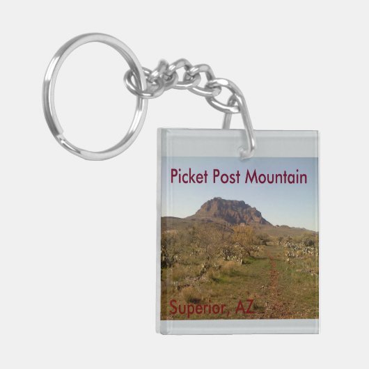 Picket Post Mountain, Superior Arizona Sleutelhanger (Voorkant Links)