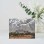 Picketpost Mountain met zonnestralen Briefkaart (Staand voorkant)
