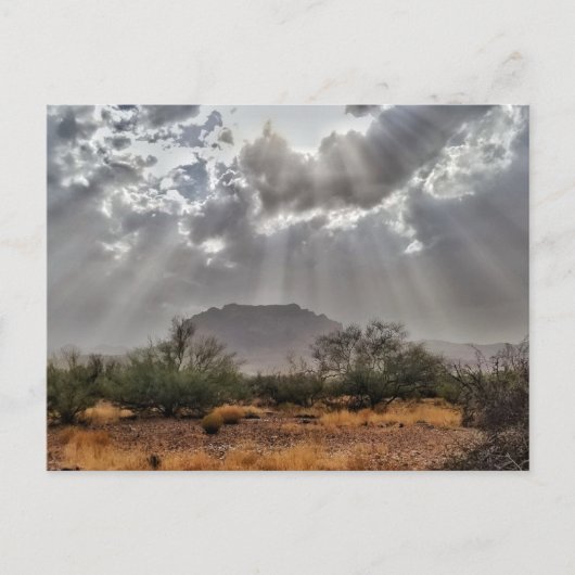 Picketpost Mountain met zonnestralen Briefkaart (Voorkant)