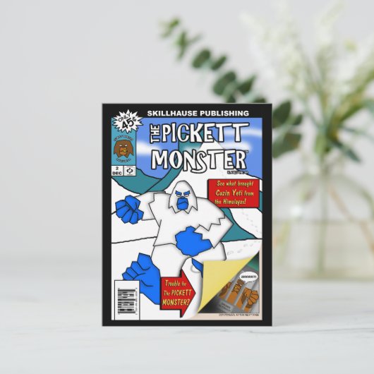 PICKETT MONSTER - Comic Book #2 Briefkaart (Staand voorkant)