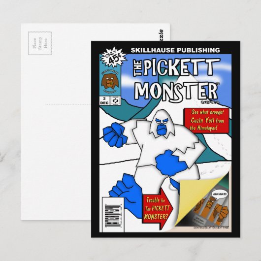 PICKETT MONSTER - Comic Book #2 Briefkaart (Voorkant / Achterkant)