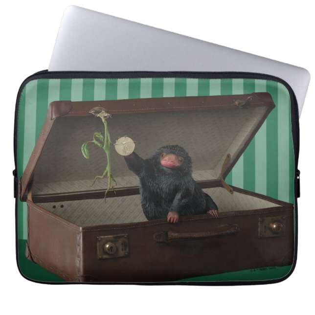 Pickett & Teddy in Briefcase Laptop Sleeve (Voorkant)