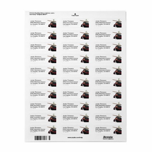 Pickett & Teddy met hand en Stropdas Etiket (Full Sheet)