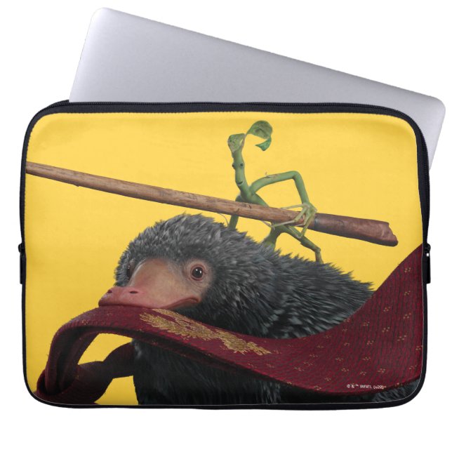 Pickett & Teddy met hand en Stropdas Laptop Sleeve (Voorkant)
