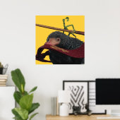 Pickett & Teddy met hand en Stropdas Poster (Thuiskantoor)