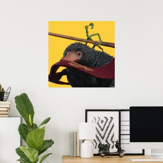 Pickett & Teddy met hand en Stropdas Poster (Thuiskantoor)